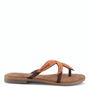 NEW AZURA women's starry starfish leather sandal in peach